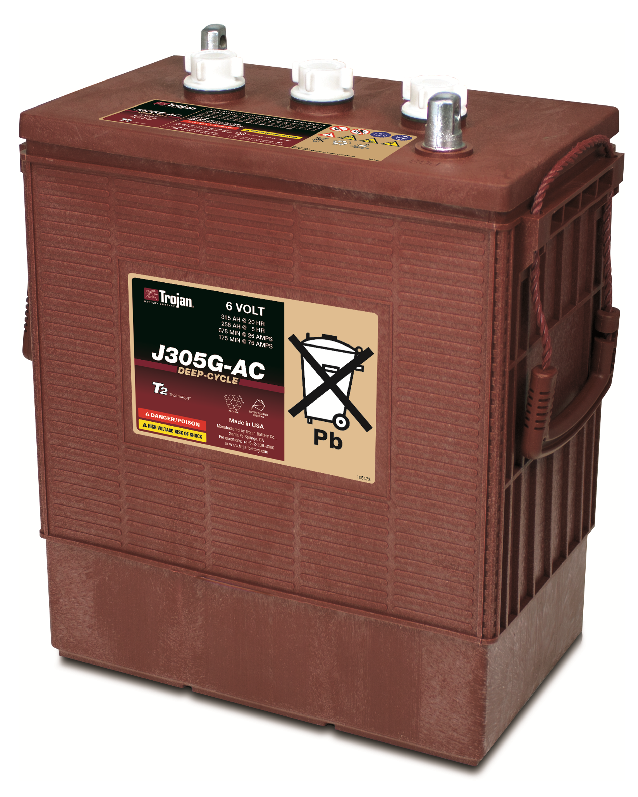 ACCU LEAD OPEN TROJAN J-305G-AC-UT 6V 315AH