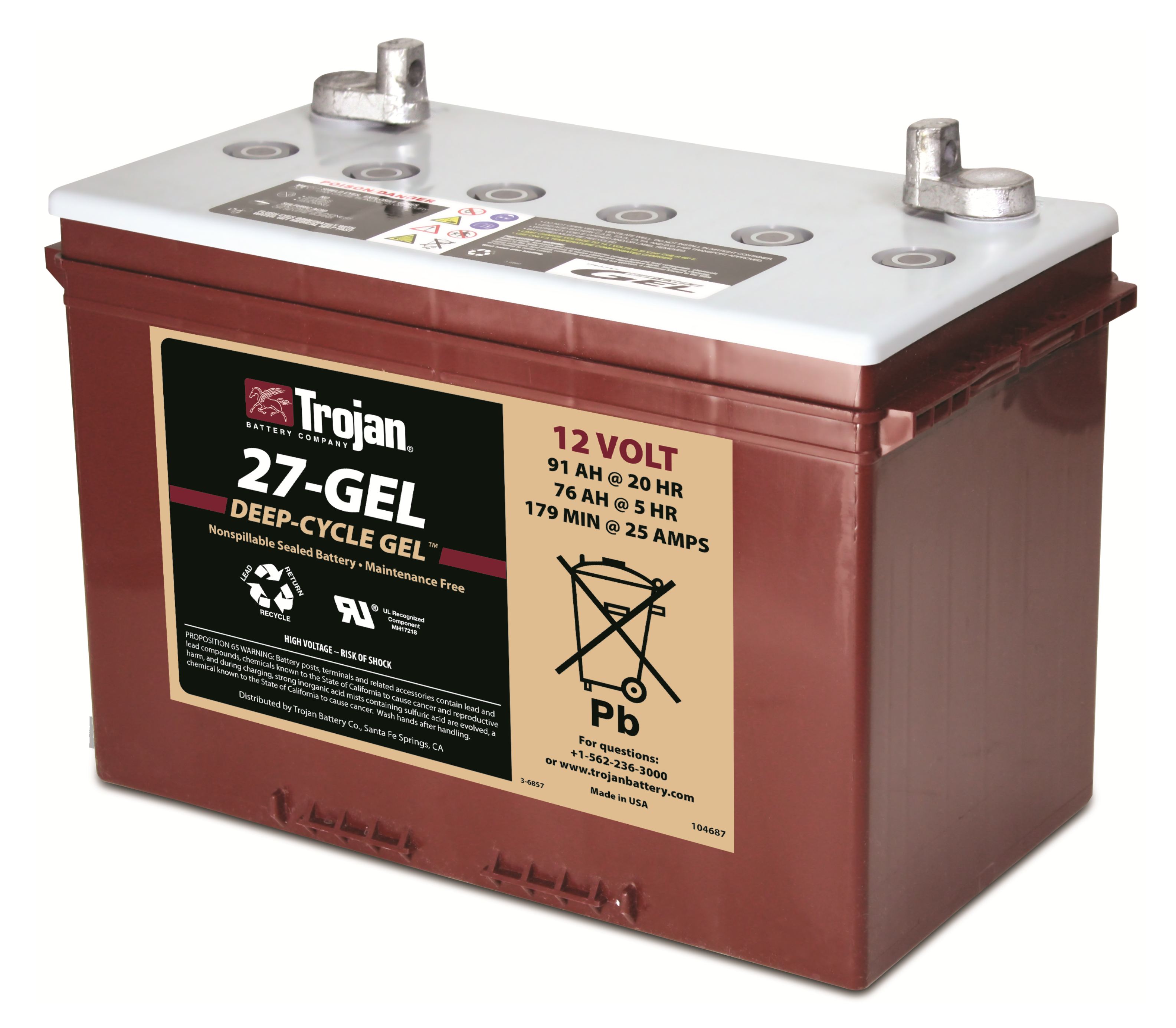 trojan Gel bly acku trojan 27gel-ut 12v 91ah