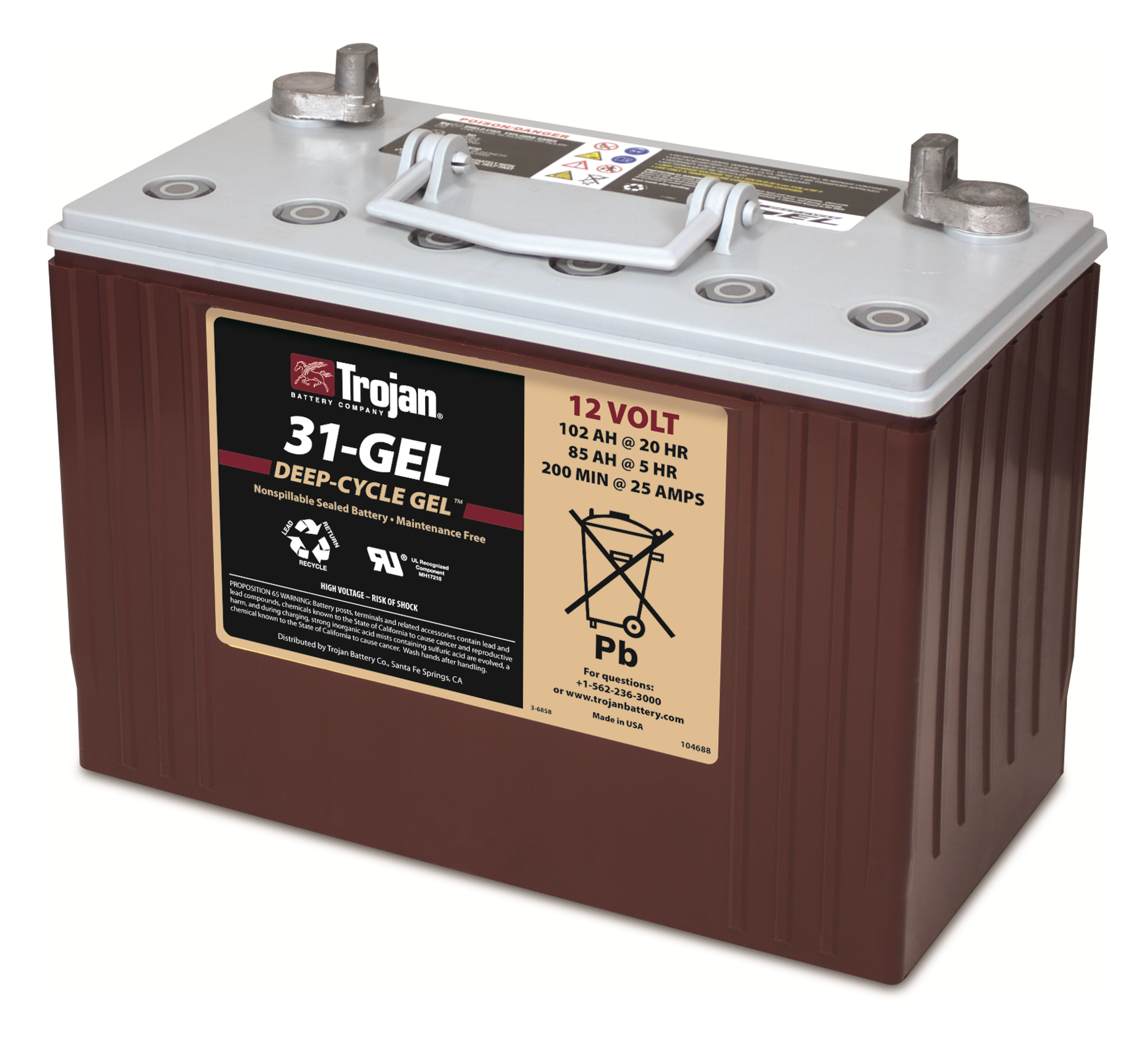 trojan Gel bly acku trojan 31gel-ut 12v 102ah