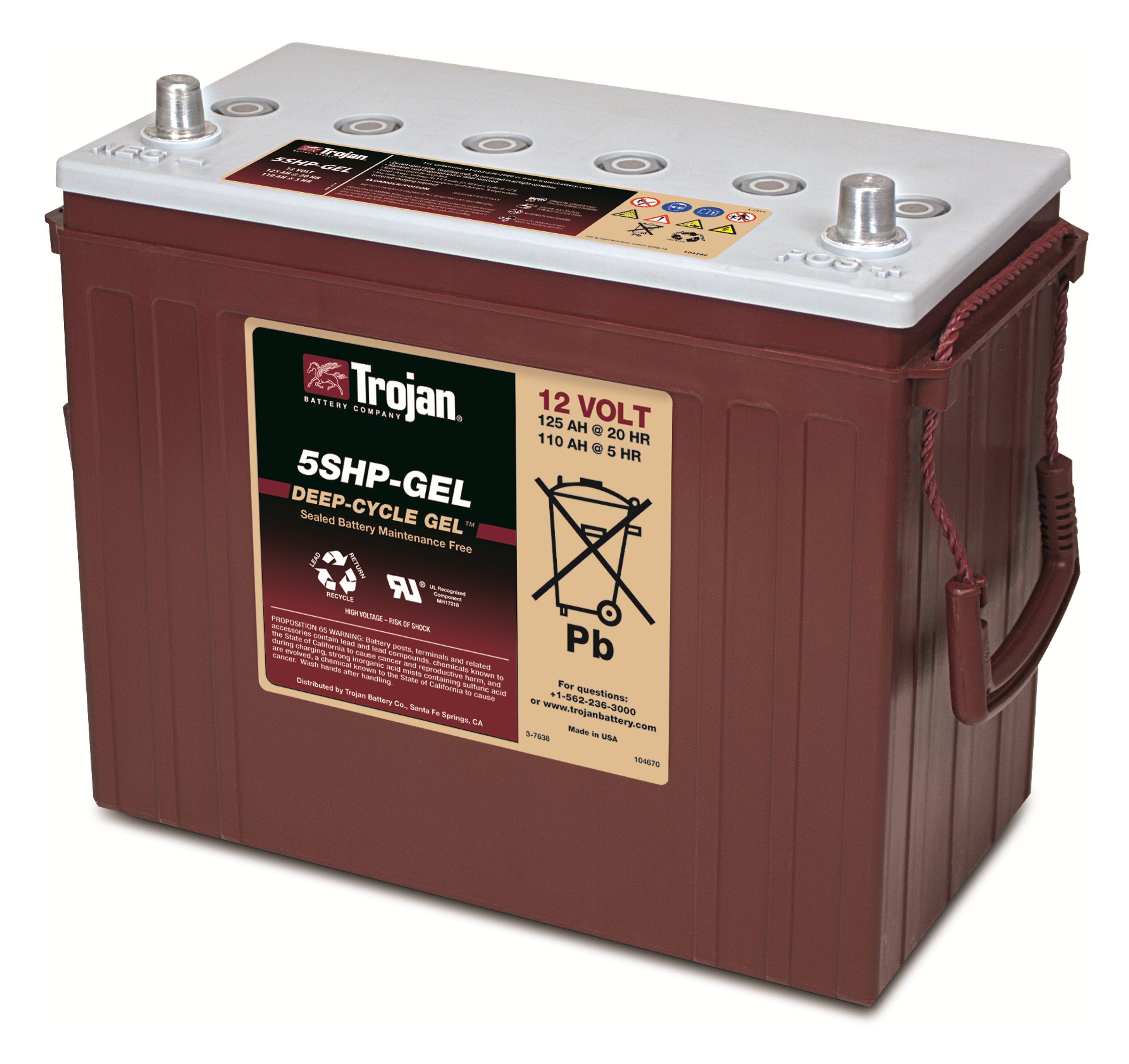 trojan Gel bly acku trojan 5shpgel-ut 12v 125ah