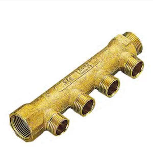 tiemme Kollektor messing 3/4" linear 3 x 1/2" vk