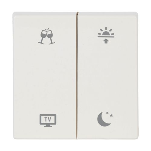 Dbl vippe signalhvit m/trykk CWIZ-02/98
