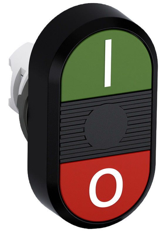 DOUBLE PUSH BUTTON MODULAR BLACK, NO LIGHT, LOW LIGHT
