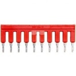 JUMPER BAR INSULATED,10-WAY, RED
