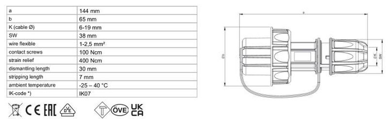 onnline Plug onnline schuko ip66 blue