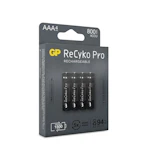 GP RECYKO PRO AAA-BATTERI, 800 MAH, 4-PK OPPLADBART NIMH