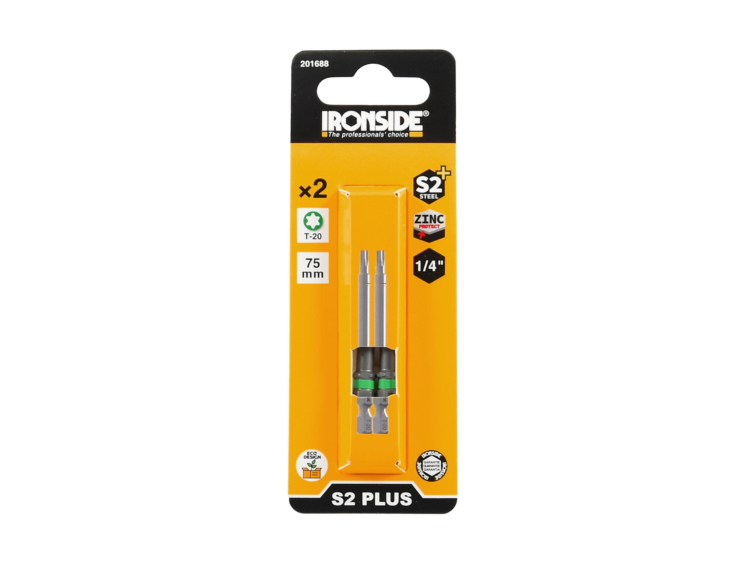 RUUVAUSKÄRKI IRONSIDE TORX20 1/4IN 75MM 2KPL