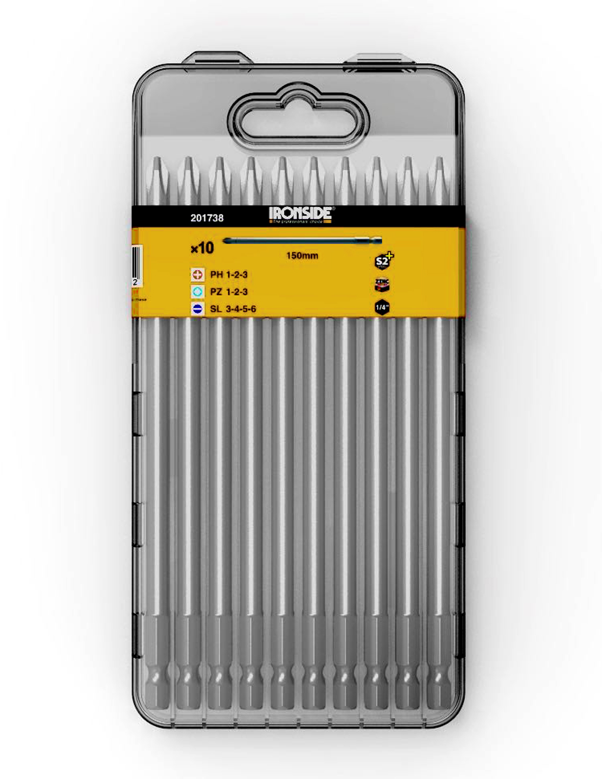 SKRUVBITSET IRONSIDE 150MM 10 DEL PH/PZ/SL