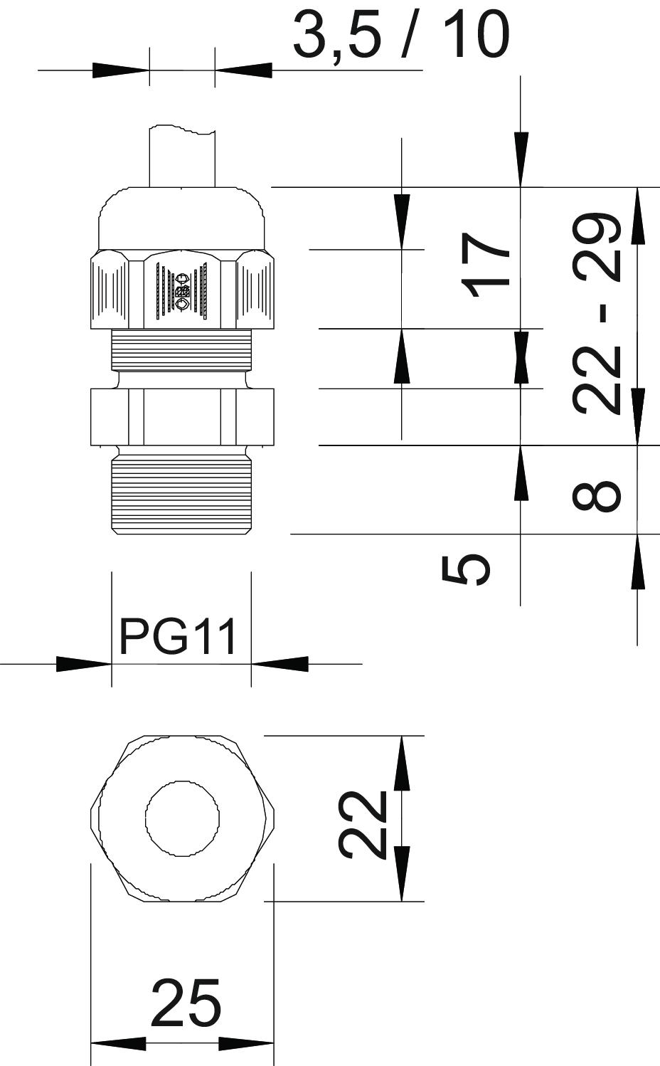 obo bettermann Holkkitiiviste muovi obo v-tec11, pk11 harmaa