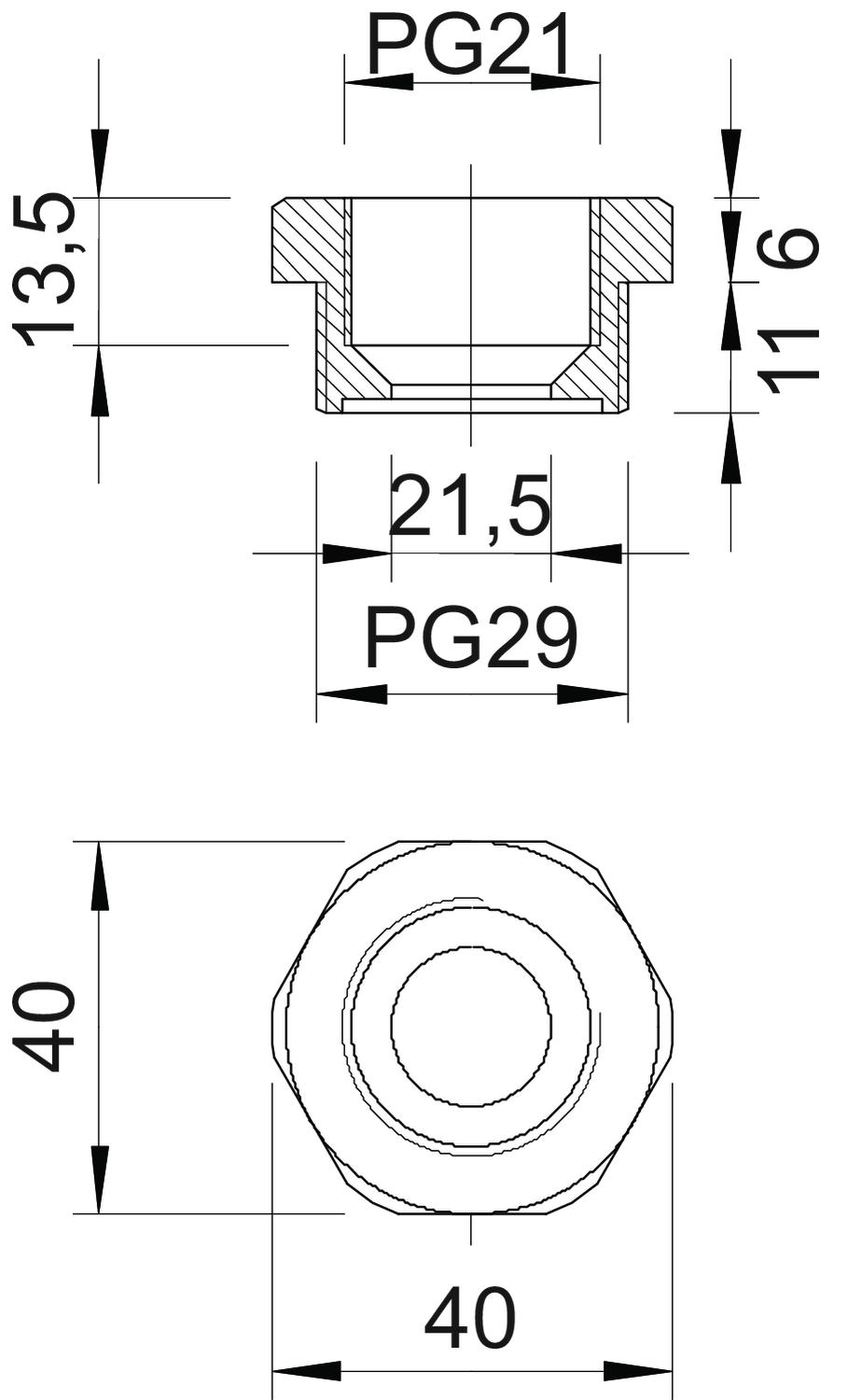obo bettermann Supistus muovi obo 107/r pg 29/21 ,pa