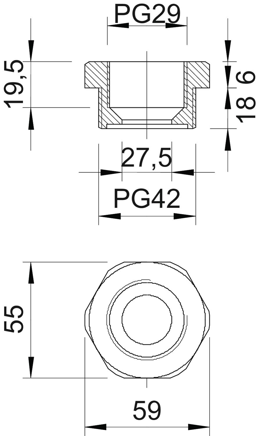 obo bettermann Supistus muovi obo 107/r pg 42/29 ,pa