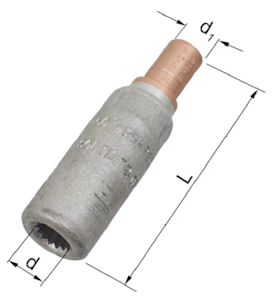 elpress Skjøtehylse uisol al/cu 120/95mm², aks