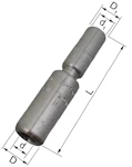 SKJØTEHYLSE UISOL AL M/VEGG 95-70MM², AS