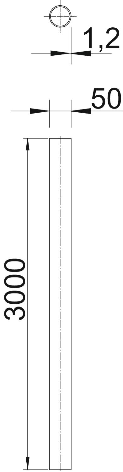 obo bettermann Asennusputki metalli obo s50 w v4a, m50x1,5x3000mm, hst