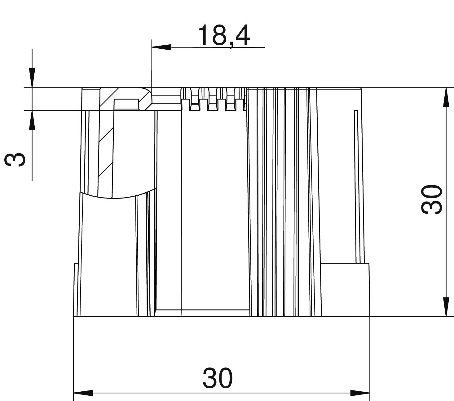 obo bettermann Putkenpääte muovi 129 tb m25 sw , hf, pe, mu