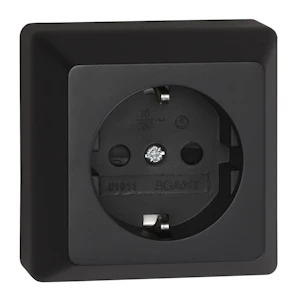 opal Vägguttag opal 1s/16a/ip20 ppj musta