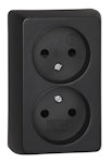 Surface wall socket outlet 2-way 0-class 250V~,16A IP20