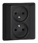 Flush-type wall socket outlet 2-way 0-class 250V~,16A IP20