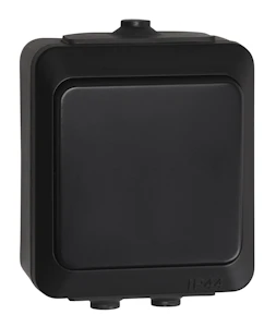 opal Kytkin pinta opal 6/16a/250v/ip44 ppr musta