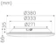 hide-a-lite Surface mounted luminaire ip44 2300lm 22w 3/4k wh da2