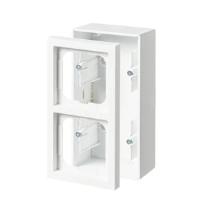 abb Ytkapsling impressivo 2-fack, 54 mm, matt vit