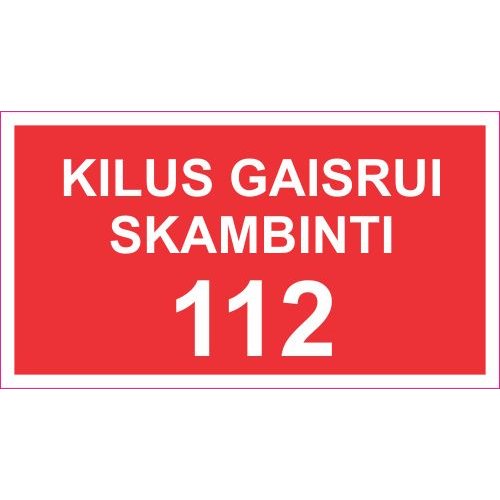 LIPDUKAS KILUS GAISRUI SKAMBINTI 112
