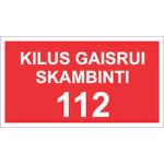 LIPDUKAS KILUS GAISRUI SKAMBINTI 112