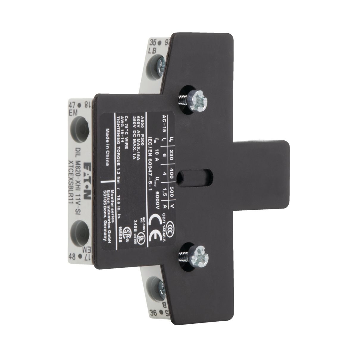 KONTAKTBLOKK 1NO+1NC (OVERLAPP DILM820-XHI11V-SI