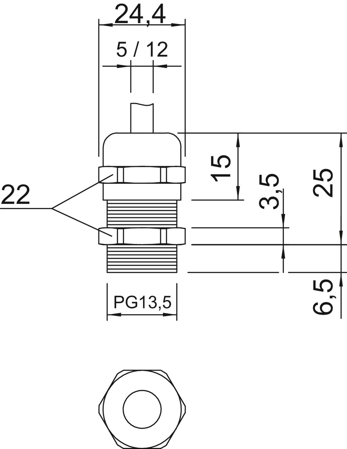 obo bettermann Holktätning ,ip68 v-tec ms , pg 13,5