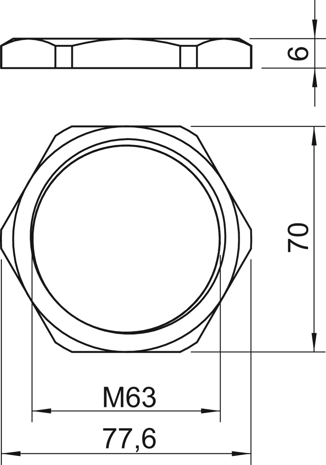 obo bettermann Vastamutteri messinki obo 169/ms m63x1,5