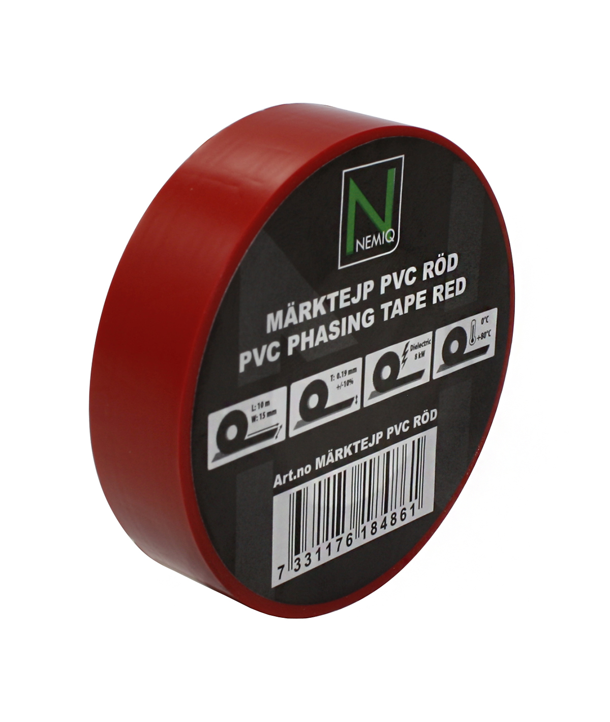 MÄRKTEJP RÖD 15MM X 10M