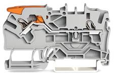 Rekkeklemme m/hendel 2,5mm2 2L pluggbar CAGE CLAMP® grå