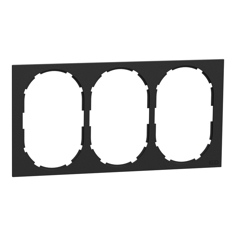 ELKO One Stikk Ramme 3-Hull Sort