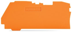 Endeplate 6mm2 Orange 0,8 mm tykk, oransje