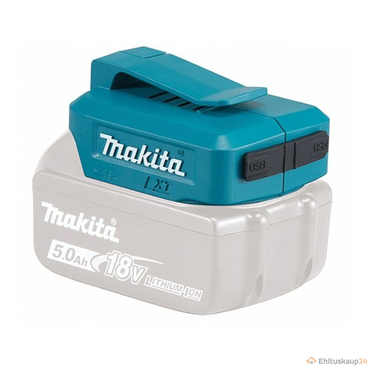 AKUMULIATORIŲ ADAPTERIS 18V, 2X5V/2,1A, 2-USB