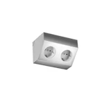 SOCKET OUTLET ECON-2 CORNER ALUMINIUM