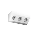 SOCKET OUTLET ECON-3 CORNER WHITE