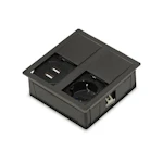 VÄGGUTTAG DESK-2 USB TENN