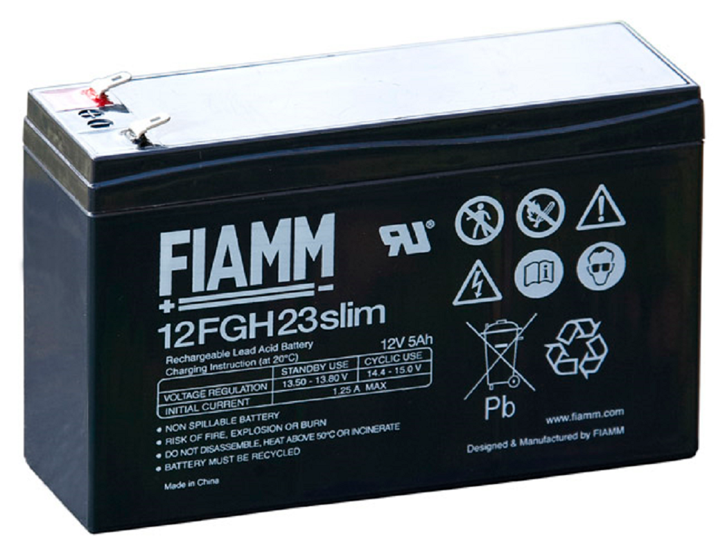 fiamm Agm bly acku 12fgh23 slim 12v/5,0ah t2