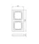 abb Cover plate impressivo cover frame impress 85mm 2g b
