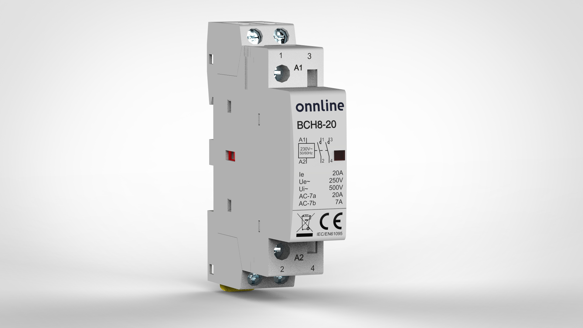 Onnline Modulærkontakt 20A 2P-2NO 230V NCH8