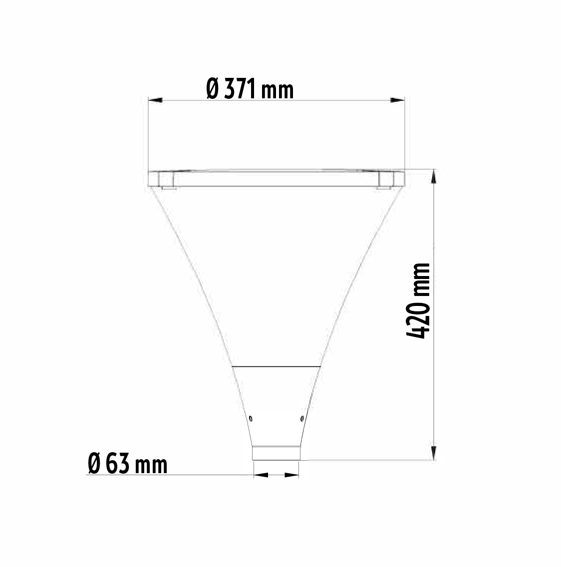 onnline Pole mount. luminaire ip66 3200lm 40w 3cct ik09