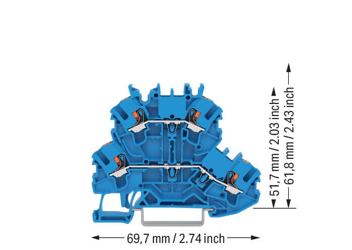 wago Två plankontakt n/n, 0,25-2,5(4)mm2