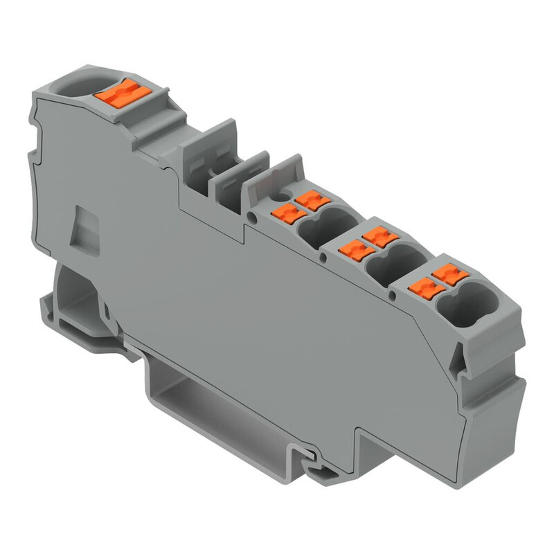 AVGRENINGSKONTAKT 1x6(10)mm2/6x1.5(2,5)mm2, GRÅ