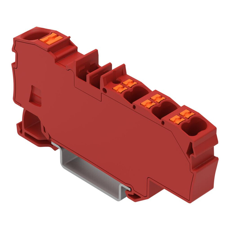 AVGRENINGSKONTAKT 1x6(10)mm2/6x1.5(2,5)mm2, RÖD