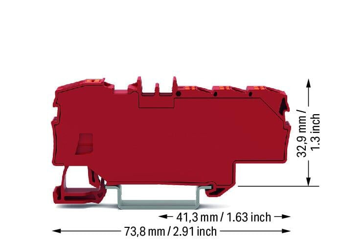 wago Haaroitusliitin wago 1x6(10)mm2/6x1.5(2,5)mm2, pun