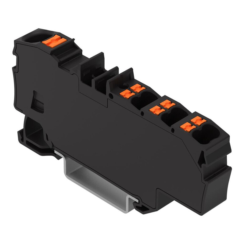 AVGRENINGSKONTAKT 1x6(10)mm2/6x1.5(2,5)mm2 SVART