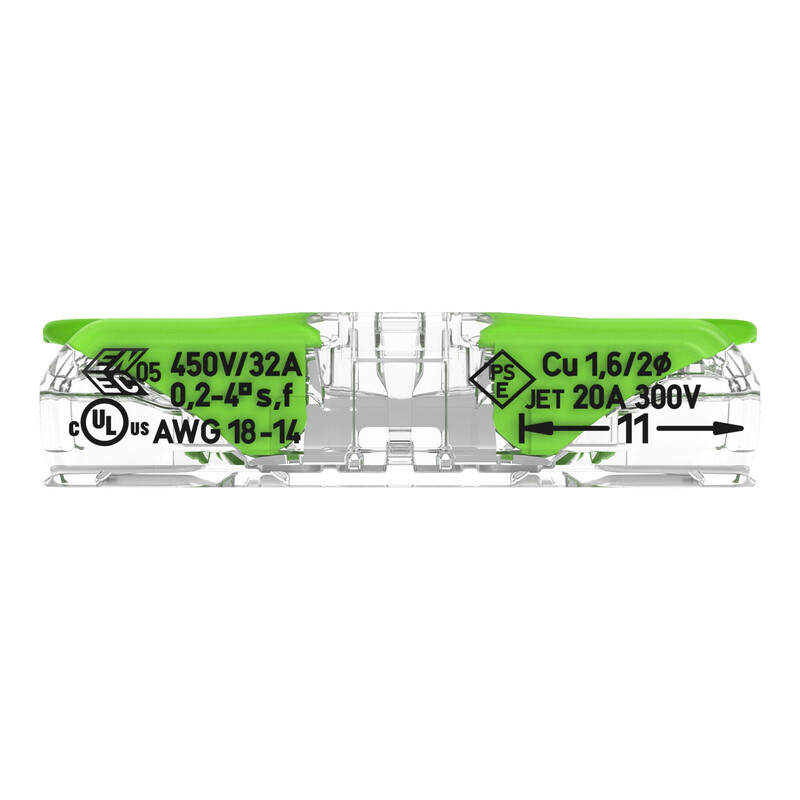 wago Rasialiitin 221-sarja vipu-inline-green