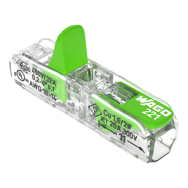 wago Rasialiitin 221-sarja vipu-inline-green
