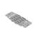 wago Connector accessory 221-inline 4x, grey, snap in